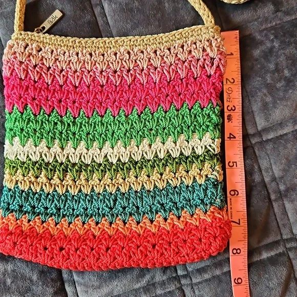 The Sak Janet Crochet Rainbow Crossbody, OS, Boho, Tomato Girl, Festival - Picture 4 of 11